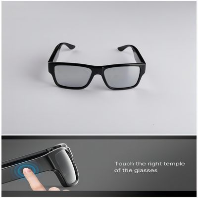 Cámara ocultada usable de las gafas de sol video, dos piernas 150mins de la batería   tiempo de registración para la colección in situ de las pruebas