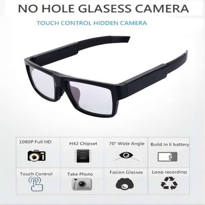 las gafas de sol ocultadas HD de la cámara 1080P no abotonan NO ningún tacto del agujero a la grabación en 3-5 segundos
