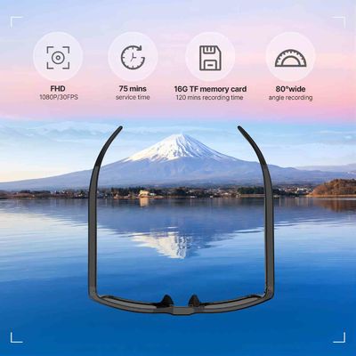 Audio teledirigido de las gafas de sol FHD 1080P del Smart Camera para las actividades secretas