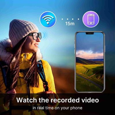 Conexión global del P2P de Internet de WIFI Live Streaming Wearable Smart Glasses