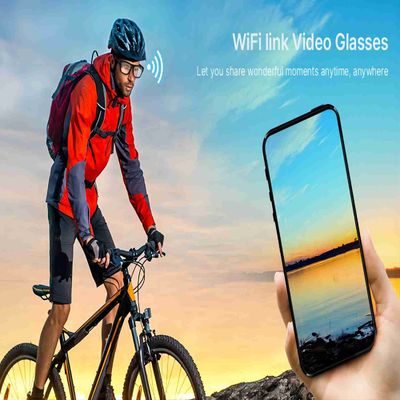 Conexión global del P2P de Internet de WIFI Live Streaming Wearable Smart Glasses