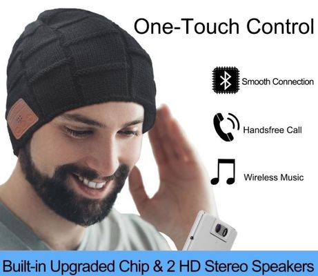 Gorrita tejida de Bluetooth para el sombrero de Bluetooth de los hombres, regalos para hombre, regalos de la tecnología de la Navidad de Beanie Hat Black Headphones Unique de las mujeres