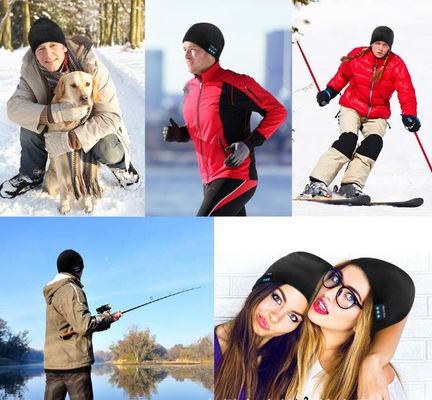 Gorrita tejida de Bluetooth para el sombrero de Bluetooth de los hombres, regalos para hombre, regalos de la tecnología de la Navidad de Beanie Hat Black Headphones Unique de las mujeres