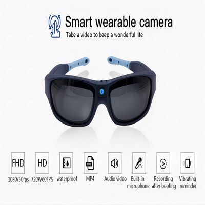 Gafas de sol de la cámara de vídeo de la acción de la motocicleta con la grabación de vídeo de 1080P FHD