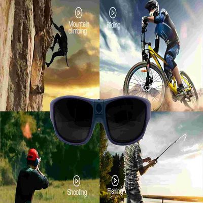 Gafas de sol de la cámara de vídeo de la acción de la motocicleta con la grabación de vídeo de 1080P FHD