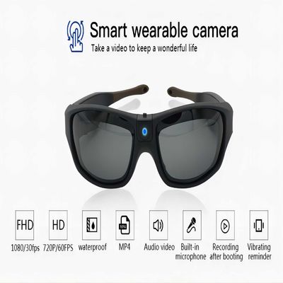 Gafas de sol de la cámara de vídeo de la acción 2K30FPS para la caza de la snowboard que anda en monopatín
