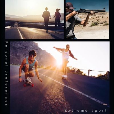 Gafas de sol de la cámara de vídeo de la acción 2K30FPS para la caza de la snowboard que anda en monopatín