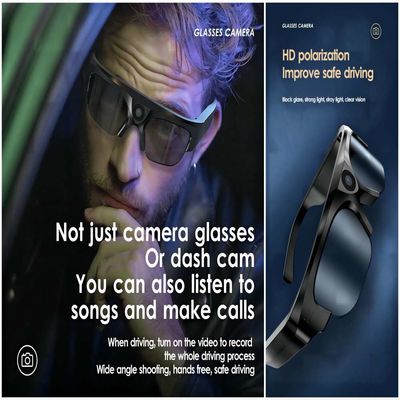 Grabación de vídeo que escucha de Bluetooth de las gafas de sol de la cámara de vídeo de la música inalámbrica de las gafas de sol