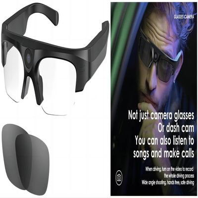 Cámara video llena de la acción de las gafas de sol de HD 1080P Bluetooth con la lente polarizada de la seguridad