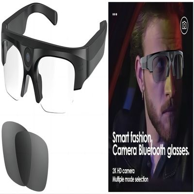 Las gafas de sol video TR90 del alpinismo 2K Bluetooth enmarcan la música abierta del oído, llamadas de teléfono