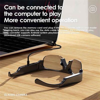 Cámara inalámbrica llena de las gafas de sol de HD 1080P Bluetooth con la foto, vídeo, audio