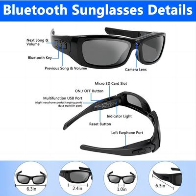 Cámara de funcionamiento de las gafas de sol del maratón G4F 1080P Bluetooth del rastro con la música, teléfono llamada