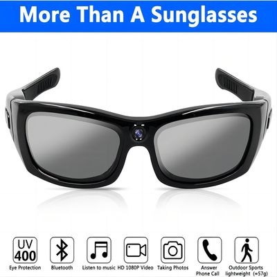 Las gafas de sol de la cámara de la snowboard que suben 1080P Bluetooth conectan con la tableta del teléfono