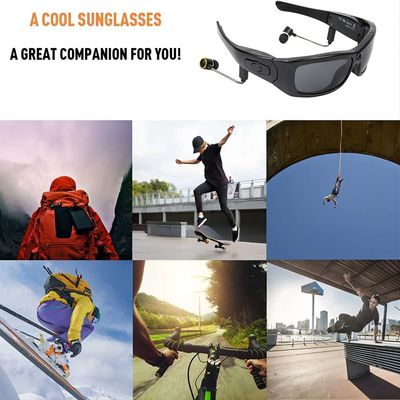 Las gafas de sol de la cámara de la snowboard que suben 1080P Bluetooth conectan con la tableta del teléfono