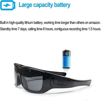 las gafas de sol de Bluetooth de la cámara de vídeo 720P con música de las llamadas de la respuesta gozan