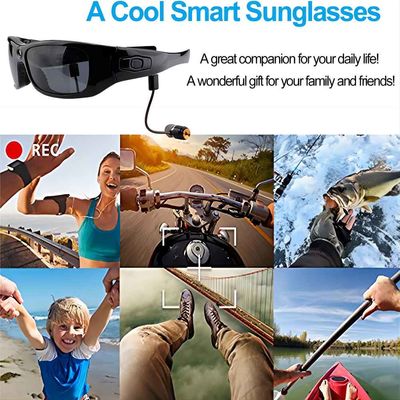 las gafas de sol de Bluetooth de la cámara de vídeo 720P con música de las llamadas de la respuesta gozan