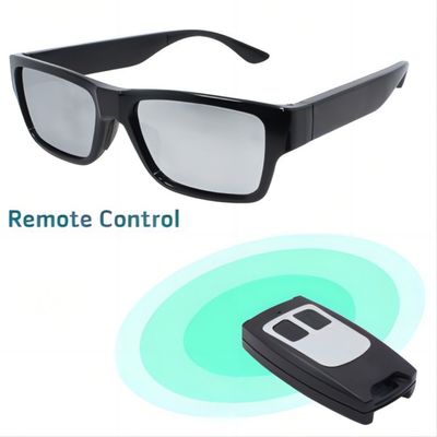Gafas de sol video del espía lleno de HD 1080P con la colección de las pruebas de la lente de la curvatura de 80 grados