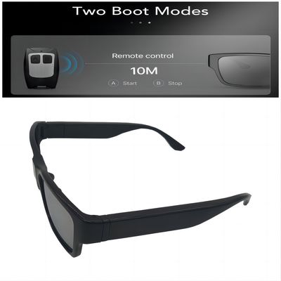 Gafas de sol video del espía lleno de HD 1080P con la colección de las pruebas de la lente de la curvatura de 80 grados