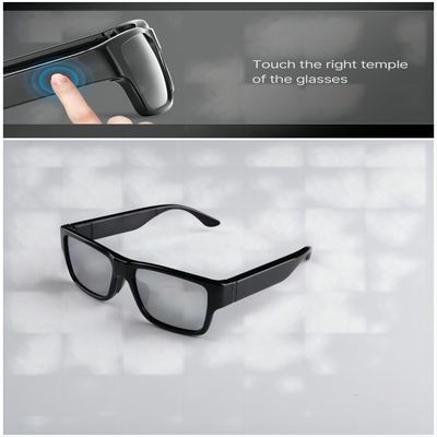 Gafas de sol video del espía lleno de HD 1080P con la colección de las pruebas de la lente de la curvatura de 80 grados