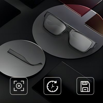 gafas de sol video del espía de la cámara de vigilancia de 1080p HD para la tarjeta de la seguridad 64G TF