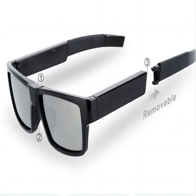 gafas de sol ocultadas grabación de vídeo de la cámara de 1080P 30FPS de control de tacto en la colección de las pruebas del sitio