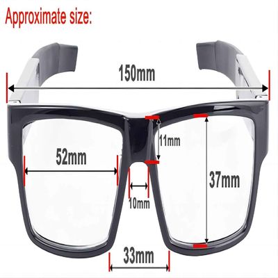 gafas de sol ocultadas grabación de vídeo de la cámara de 1080P 30FPS de control de tacto en la colección de las pruebas del sitio