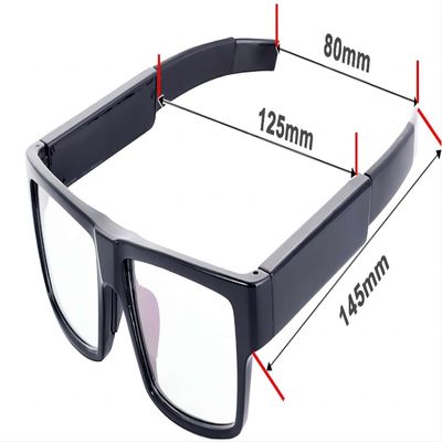 gafas de sol ocultadas grabación de vídeo de la cámara de 1080P 30FPS de control de tacto en la colección de las pruebas del sitio