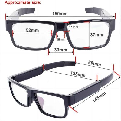 Gafas de sol ocultadas G2-32G LLENAS de la cámara de HD un control del finger para la colección de las pruebas