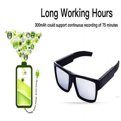 Gafas de sol video ocultadas HD de la cámara para la aplicación de ley de los deportes al aire libre