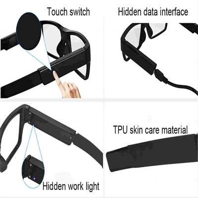Gafas de sol video ocultadas HD de la cámara para la aplicación de ley de los deportes al aire libre