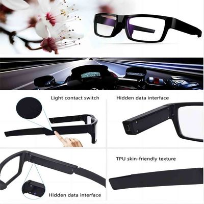 Gafas de sol ocultadas TR90 de la cámara un peso ligero de control de tacto 40g del finger