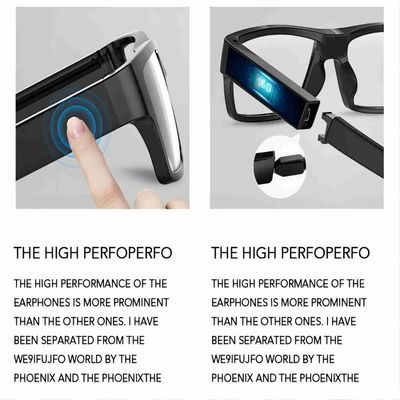 Tarjeta de memoria incorporada ocultada seguridad 32G de la cámara Sunglasses1080P de control de tacto