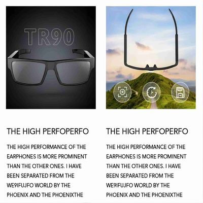 Sunglcasses ocultado G2-64G con el ángulo 80° que registra la cámara de vídeo del cuerpo usable