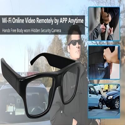 Conexión de WiFi Live Streaming Glasses Real-Time Monitoring APP de las acciones del espía de la seguridad