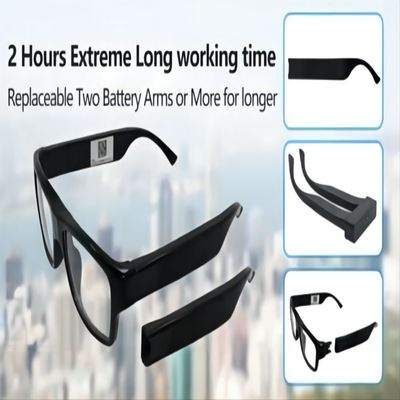 Conexión de WiFi Live Streaming Glasses Real-Time Monitoring APP de las acciones del espía de la seguridad