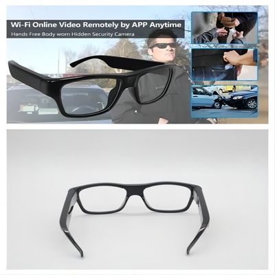 Conexión de WiFi Live Streaming Glasses Real-Time Monitoring APP de las acciones del espía de la seguridad