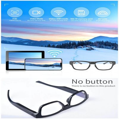 Manos de la cámara para exterior de Mini Security Camera Glasses Wireless libres a la grabación 1080P
