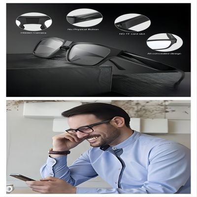 Manos de la cámara para exterior de Mini Security Camera Glasses Wireless libres a la grabación 1080P