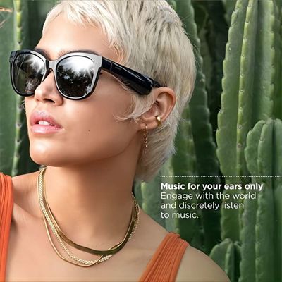 Gafas de sol audios inalámbricas de Bluetooth del deporte con los auriculares abiertos del oído