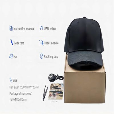 registrador Cuerpo-gastado usable de la gorra de béisbol 1296P del espía de la cámara 2K para cazar caminar pesquero