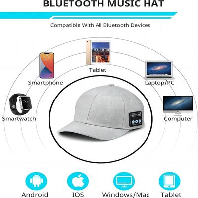 Sombrero de Bluetooth con la batería incorporada ajustable del altavoz hasta 24 horas de hora del recreo de la música para caminar, esquí, emigrando Biking