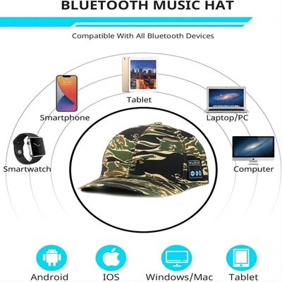 Sombrero inalámbrico del altavoz del bluetooth, Washable+ ajustables con el sonido DE ALTA FIDELIDAD para el deporte del béisbol, patinando sobre hielo deporte al aire libre del etc