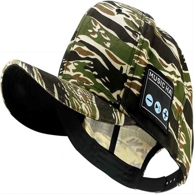 Gorra de béisbol de Bluetooth con los auriculares, el micrófono incorporado y los altavoces estéreos, sombrero recargable de la música del USB para las mujeres de los hombres