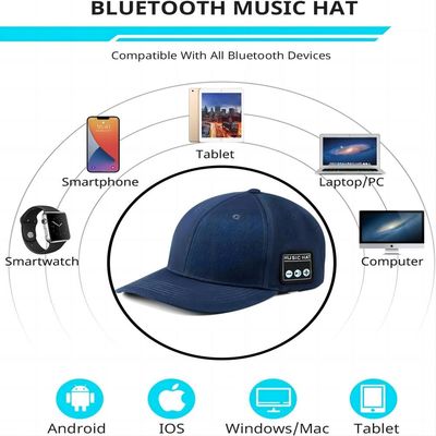 Sombrero unisex del bluetooth con el altavoz dual, mano-lavado, sombrero recargable de la música que almacena las embutidoras para las muchachas y los muchachos