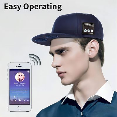 Batería incorporada 1000mah del sombrero audio de los deportes de Bluetooth con 24 horas de tiempo de la música, libre a las llamadas de teléfono para las actividades al aire libre