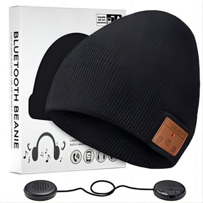 Sombrero inalámbrico de la gorrita tejida B5 con el bluetooth, las llamadas de teléfono sin manos y la música jugando con el calor para los hombres, deportes de invierno de las mujeres