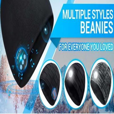 Llamadas de teléfono sin manos multifuncionales de la cámara B5 del sombrero de la gorrita tejida de Bluetooth/música/calor/grabación para la caza del invierno, corriendo