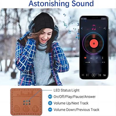 Viview Beanie Music Hat con el sombrero ajustable del bluetooth del altavoz del bluetooth para los deportes al aire libre esquí, caza del invierno