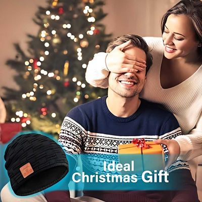 Sombrero negro Bluetooth del altavoz inalámbrico de Bluetooth Beanie Hat con música gozar como almacenamiento de los regalos de las embutidoras para la familia