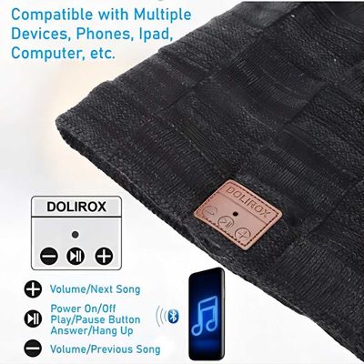Sombrero negro Bluetooth del altavoz inalámbrico de Bluetooth Beanie Hat con música gozar como almacenamiento de los regalos de las embutidoras para la familia